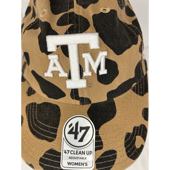 '47 Texas A&M Aggies Brown Rosette Clean‎ Up Womens Adjustable Baseball Hat Cap - Picture 2 of 10